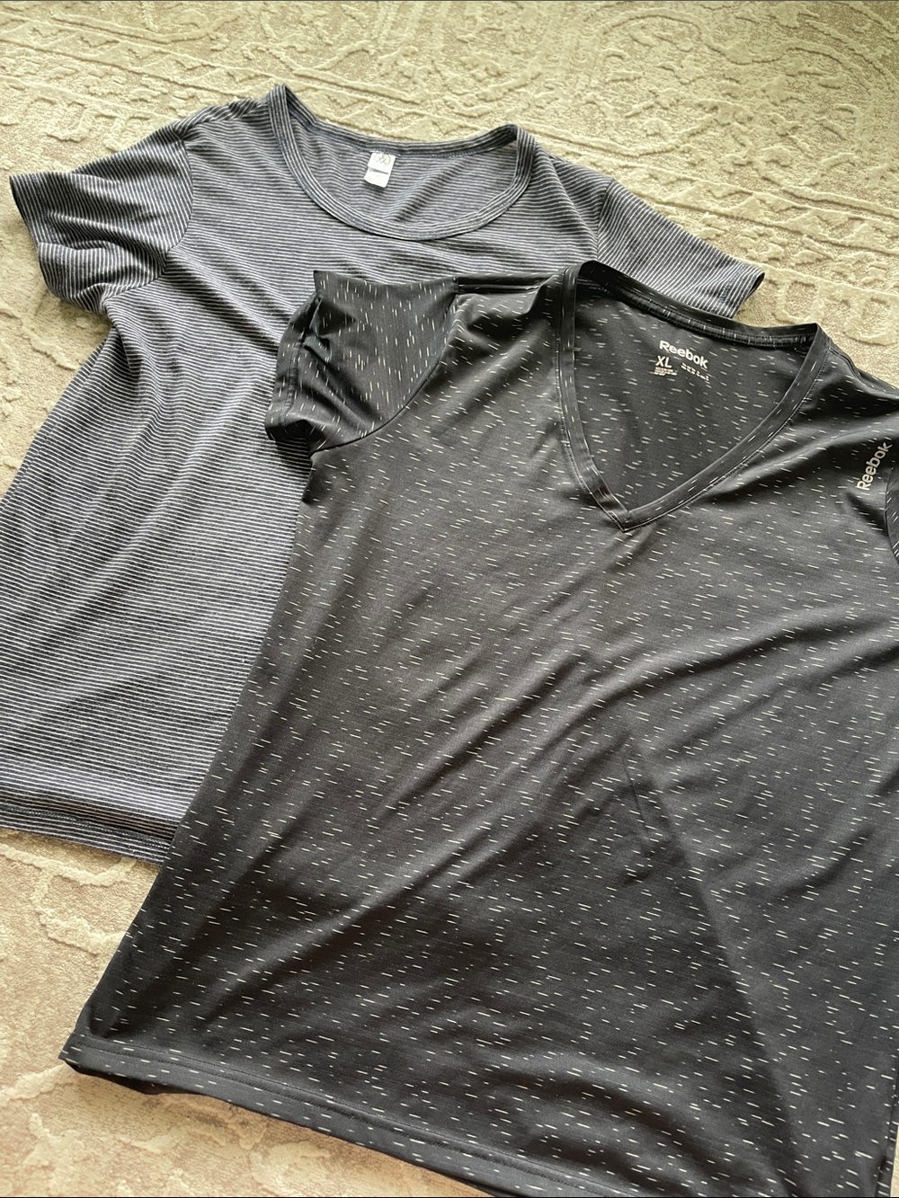 Athletic Shirt Bundle Alternative Navy/White Striped Reebok Black/White Pattern